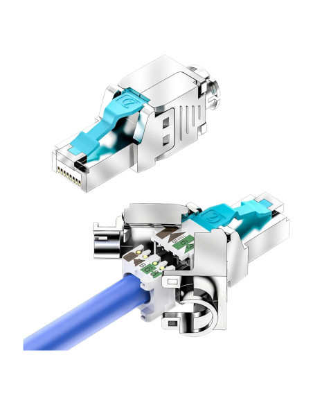 Conectores RJ45 Sin Herramienta CNCOB 10Gbps Cat6 Cat7 2Pcs