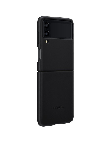 Funda de Cuero Oficial Samsung Galaxy Z Flip3 - Negra