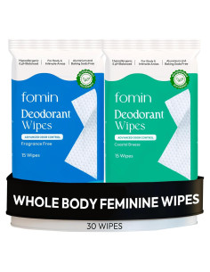 Toallitas Desodorantes FOMIN Hipoalergénicas 30 Unidades
