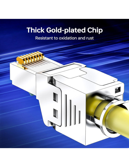 Conectores RJ45 Sin Herramienta CNCOB 10Gbps Cat6 Cat7 2Pcs