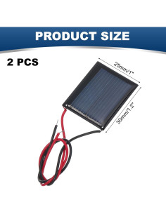 Paneles Solares Policristalinos MECCANIXITY 30x25mm 0.08W 2 Pcs 2