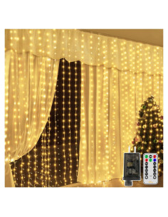Luces de Cortina Ollny 600LED 6m x 3m IP67 con Control Remoto