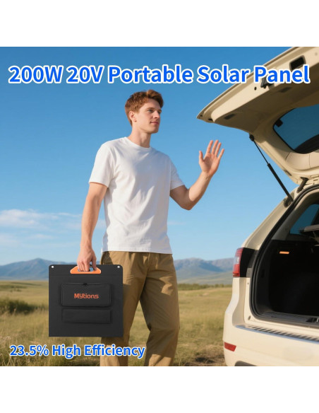 Panel Solar Portátil Mytions 200W Alta Eficiencia Camping