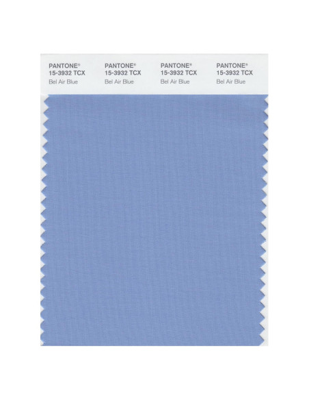 Tarjeta de Muestra de Color Pantone 15-3932 TCX Algodón Azul Bel Air