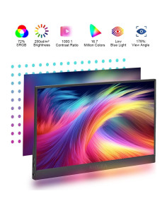 Monitor Portátil Táctil AHXJKA 14" Full HD 1920x1200 IPS 2