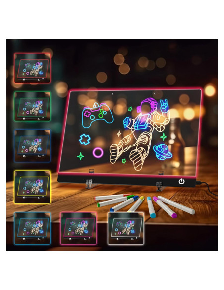 Tablero LED de Dibujo ITENGHUA 34.8x25.4cm 7 Colores