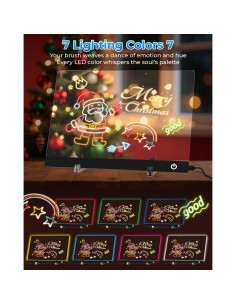 Tablero LED de Dibujo ITENGHUA 34.8x25.4cm 7 Colores 2