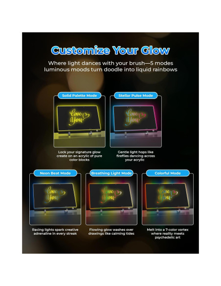 Tablero LED de Dibujo ITENGHUA 34.8x25.4cm 7 Colores