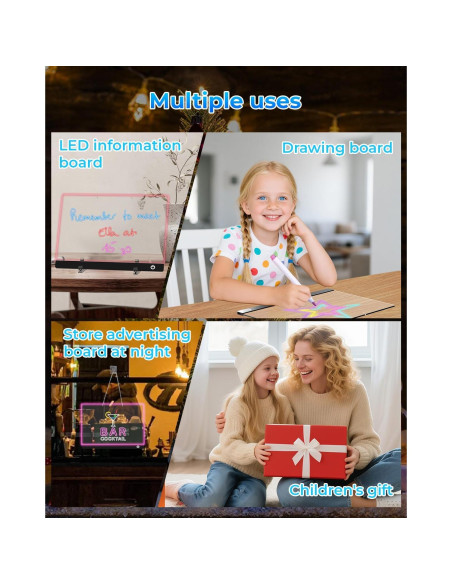 Tablero LED de Dibujo ITENGHUA 34.8x25.4cm 7 Colores