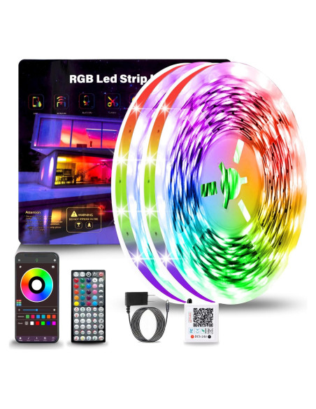 Luces LED RGB NBBUFF 200ft con Control Remoto y APP