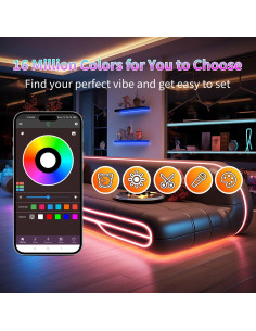 Luces LED RGB NBBUFF 200ft con Control Remoto y APP 2