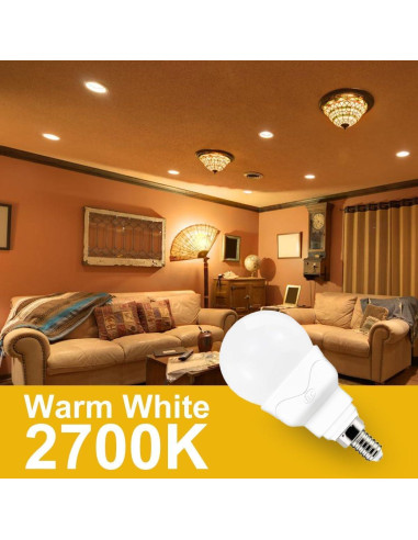 Bombillas LED RGBW iLC E12 5W 2700K Control Remoto Paquete 4