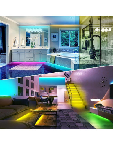 Luces LED RGB NBBUFF 200ft con Control Remoto y APP