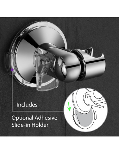 Soporte de Ducha de Mano Ajustable HotelSpa Cromo 7.62cm