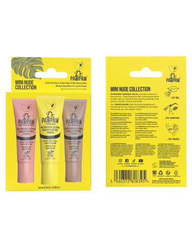 Set de Balsamos Labiales Hidratantes Dr. PawPaw - Mini Nude - 3 Piezas