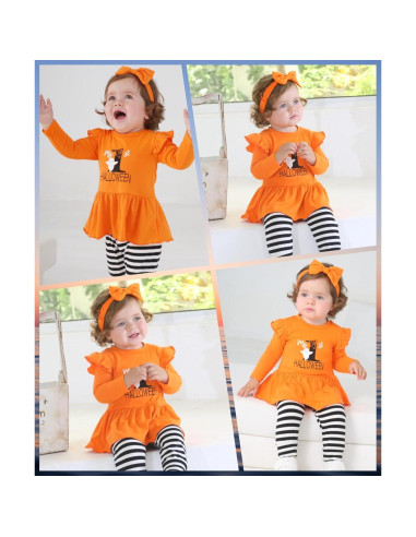 Disfraz Halloween Bebé Niña Noubeau 12-18M Camiseta y Leggings