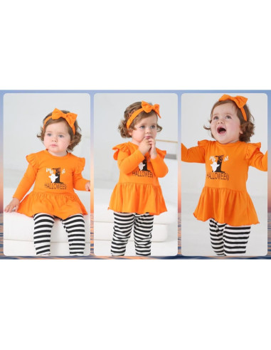 Disfraz Halloween Bebé Niña Noubeau 12-18M Camiseta y Leggings