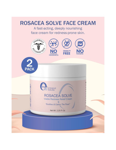 Crema Hidratante Facial e70 para Rosácea - Paquete de 2