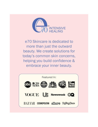 Crema Hidratante Facial e70 para Rosácea - Paquete de 2