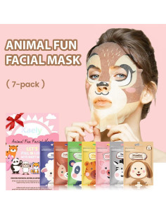 Paquete de 7 Máscaras Faciales Kaely para Niños - Animales 2