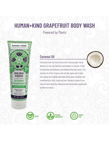 Jabón Corporal Human+Kind Pomelo 250 ml - Paquete de 2