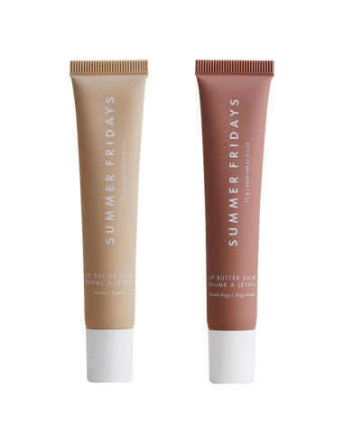 Set de Balsamos Labiales Veganos Verano - Vainilla y Beige