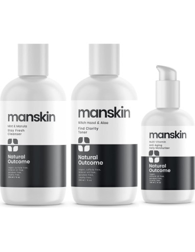 Kit de Cuidado Facial para Hombres Natural Outcome - 3 Pasos