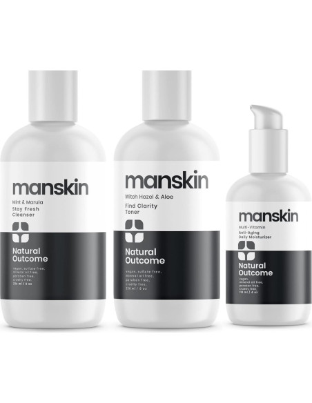 Kit de Cuidado Facial para Hombres Natural Outcome - 3 Pasos