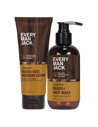 Every Man Jack Set de Lavado y Loción para Barba y Cara - Sándalo