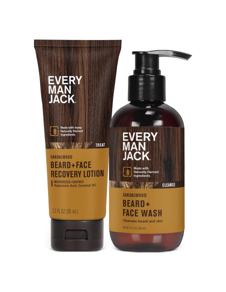 Every Man Jack Set de Lavado y Loción para Barba y Cara - Sándalo