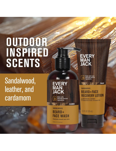 Every Man Jack Set de Lavado y Loción para Barba y Cara - Sándalo
