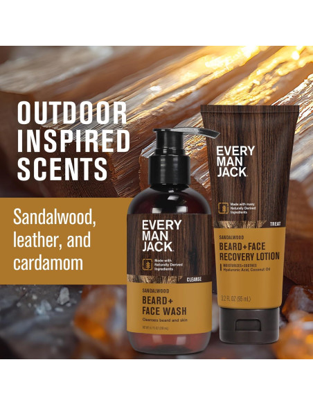 Every Man Jack Set de Lavado y Loción para Barba y Cara - Sándalo