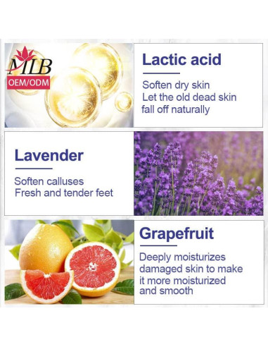 Mascarilla Exfoliante para Pies Skailie - Lavanda y Pomelo 3pk