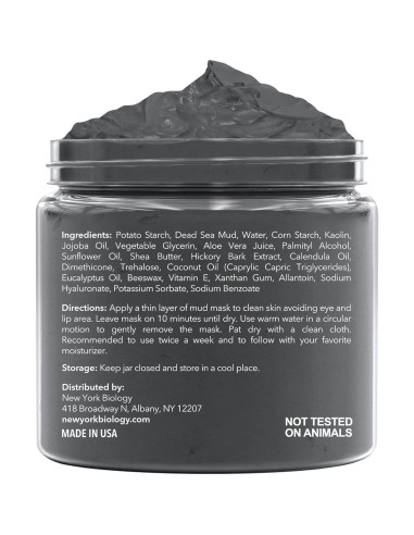 Mascarilla de barro del Mar Muerto New York Biology 248 g Eucalipto