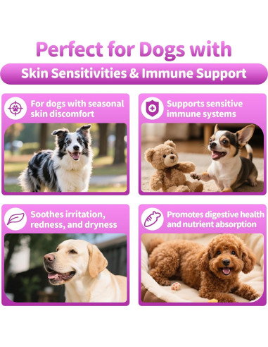 Masticables para Alergias en Perros POPPAW 90 Unidades Sabor Res