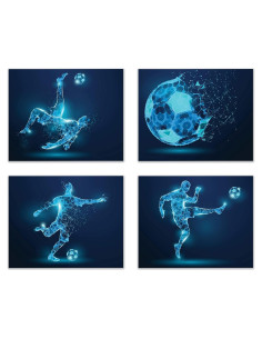 Conjunto de 4 Pósters de Fútbol 20x25 cm Sin Marco - Summit Designs