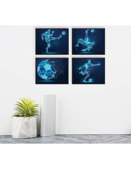 Conjunto de 4 Pósters de Fútbol 20x25 cm Sin Marco - Summit Designs