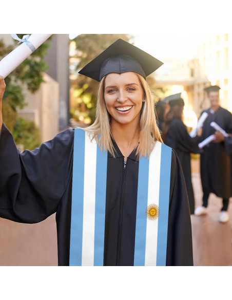 Estola de Graduación de la Bandera de Argentina DABOYOZHZH 182x15cm