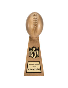 Trofeo de Campeón Fantasy Football Lil Vince Dorado Personalizado