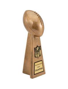 Trofeo de Campeón Fantasy Football Lil Vince Dorado Personalizado 2