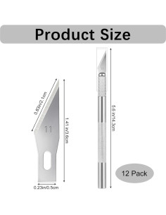Juego de cuchillos de precisión VICROIC 12 piezas metal 2