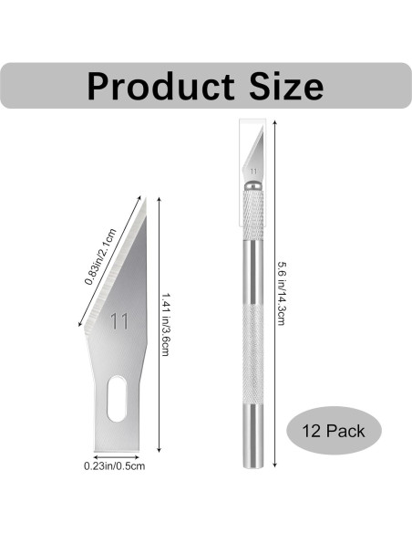 Juego de cuchillos de precisión VICROIC 12 piezas metal