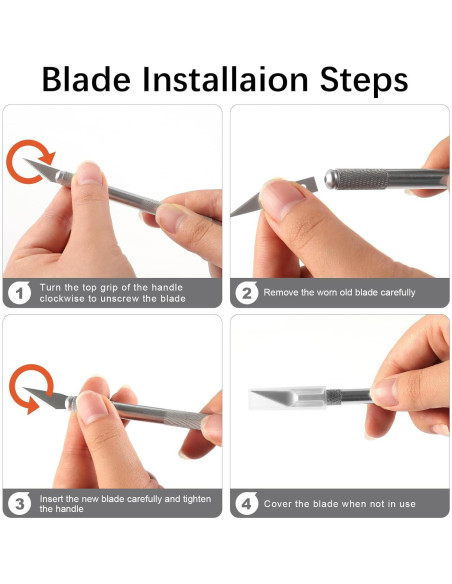 Juego de cuchillos de precisión VICROIC 12 piezas metal