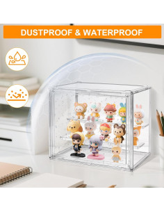 Caja de Exhibición Acrílica HuixinAcrli 29x24cm con Puerta Magnética 2