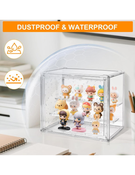 Caja de Exhibición Acrílica HuixinAcrli 29x24cm con Puerta Magnética