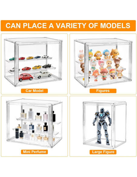 Caja de Exhibición Acrílica HuixinAcrli 29x24cm con Puerta Magnética