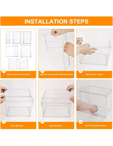 Caja de Exhibición Acrílica HuixinAcrli 29x24cm con Puerta Magnética