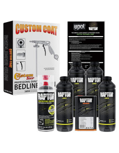 Kit U-Pol Raptor 4 Cuartos - Recubrimiento Uretano Negro 1000ml