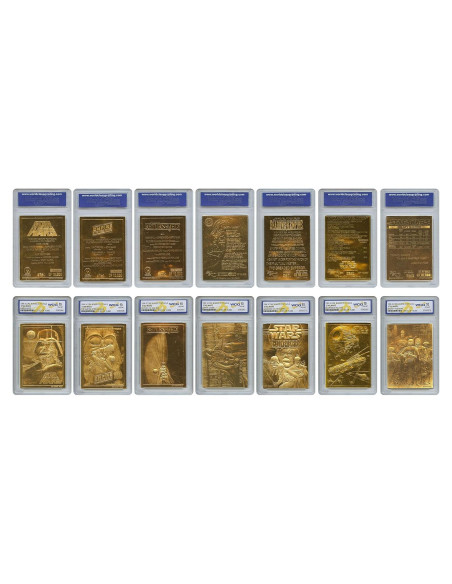 Tarjetas de Oro Star Wars 1996 Conjunto Completo 7 GEM-Mint 10