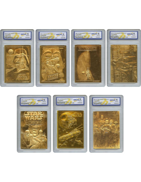 Tarjetas de Oro Star Wars 1996 Conjunto Completo 7 GEM-Mint 10